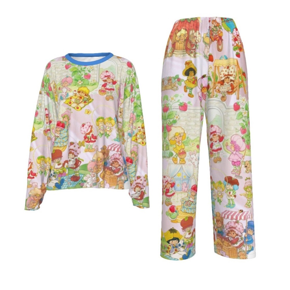 Strawberry * vintage 80’s cartoon * woman’s loungewear / sleepwear set *…